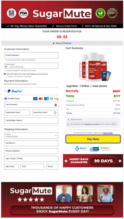 SugarMute order page